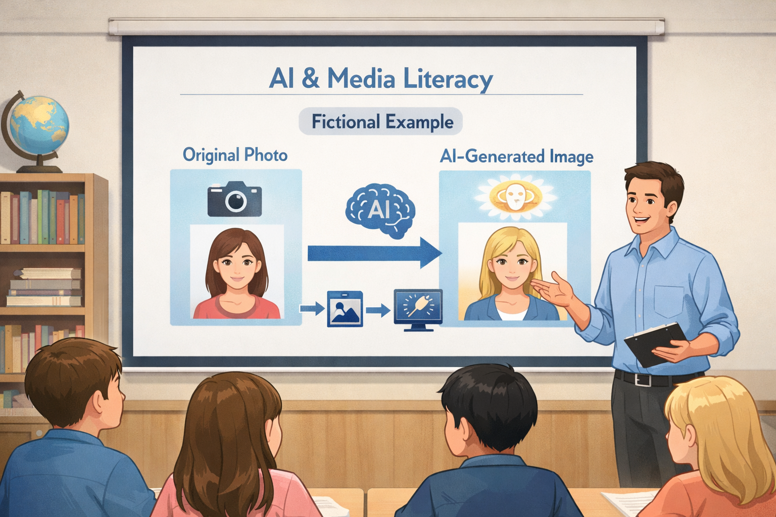 딥페이크를 교육하는 장면